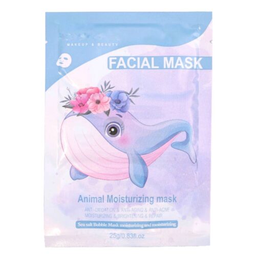 ماسک صورت ورقه‌ای نمک دریایی طرح نهنگ Diamond beauty پرگاس