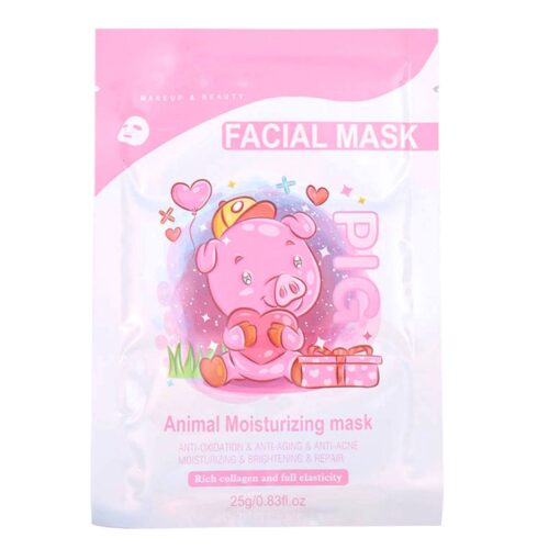 ماسک صورت ورقه‌ای کلاژن غنی طرح خوک Diamond beauty پرگاس