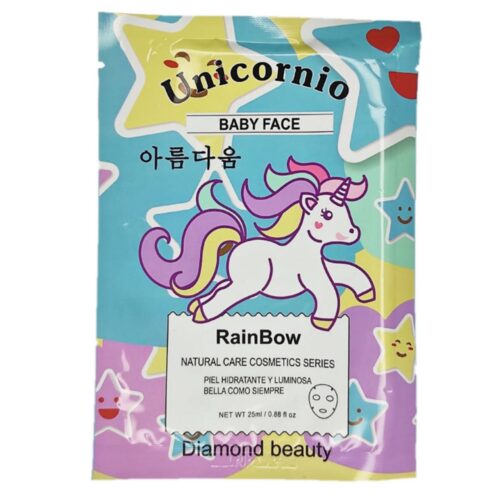 ماسک صورت ورقه‌ای RainBow طرح یونیکورن Diamond beauty پرگاس