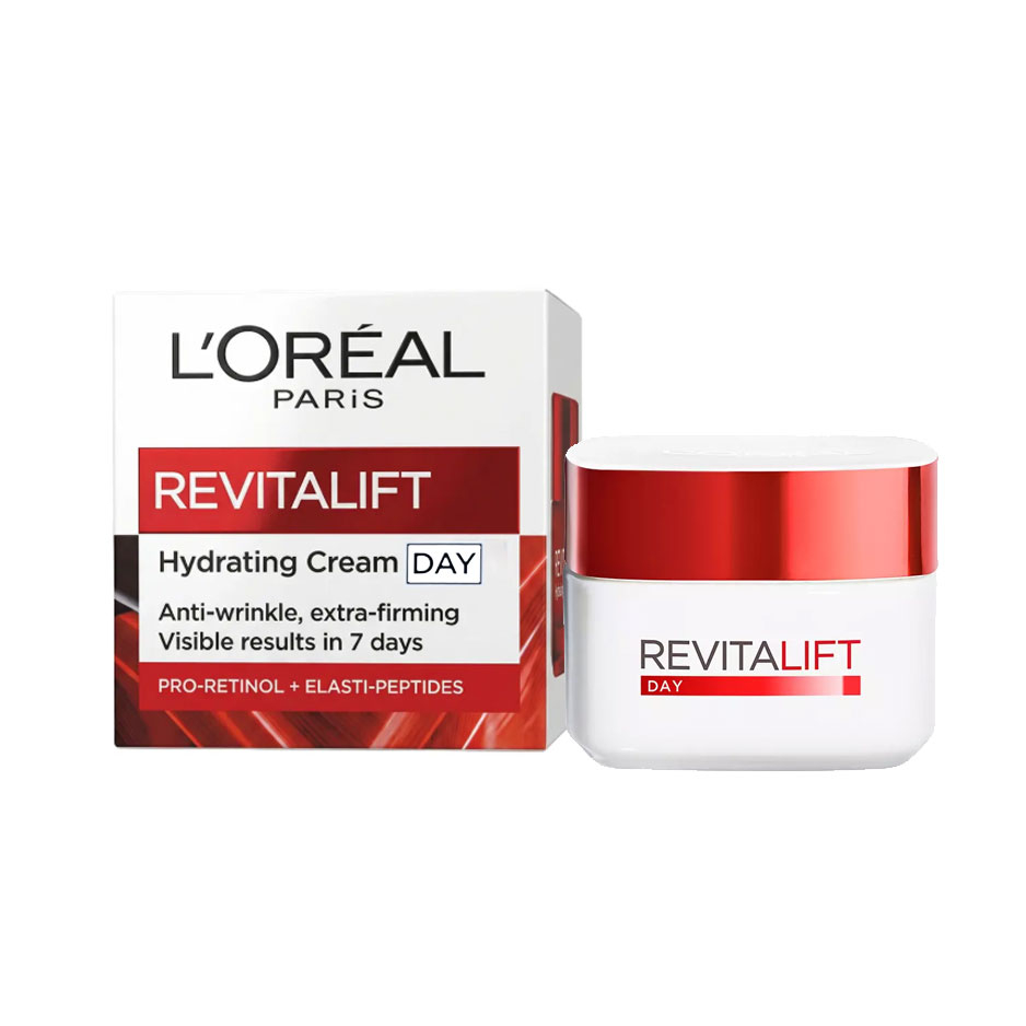 کرم ضد چروک لورآل مدل Revitalift Hydrating مناسب برای انواع پوست حجم 50 میلی لیتر کرم ضد چروک لورآل مدل Revitalift Hydrating مناسب برای انواع پوست حجم 50 میلی لیتر